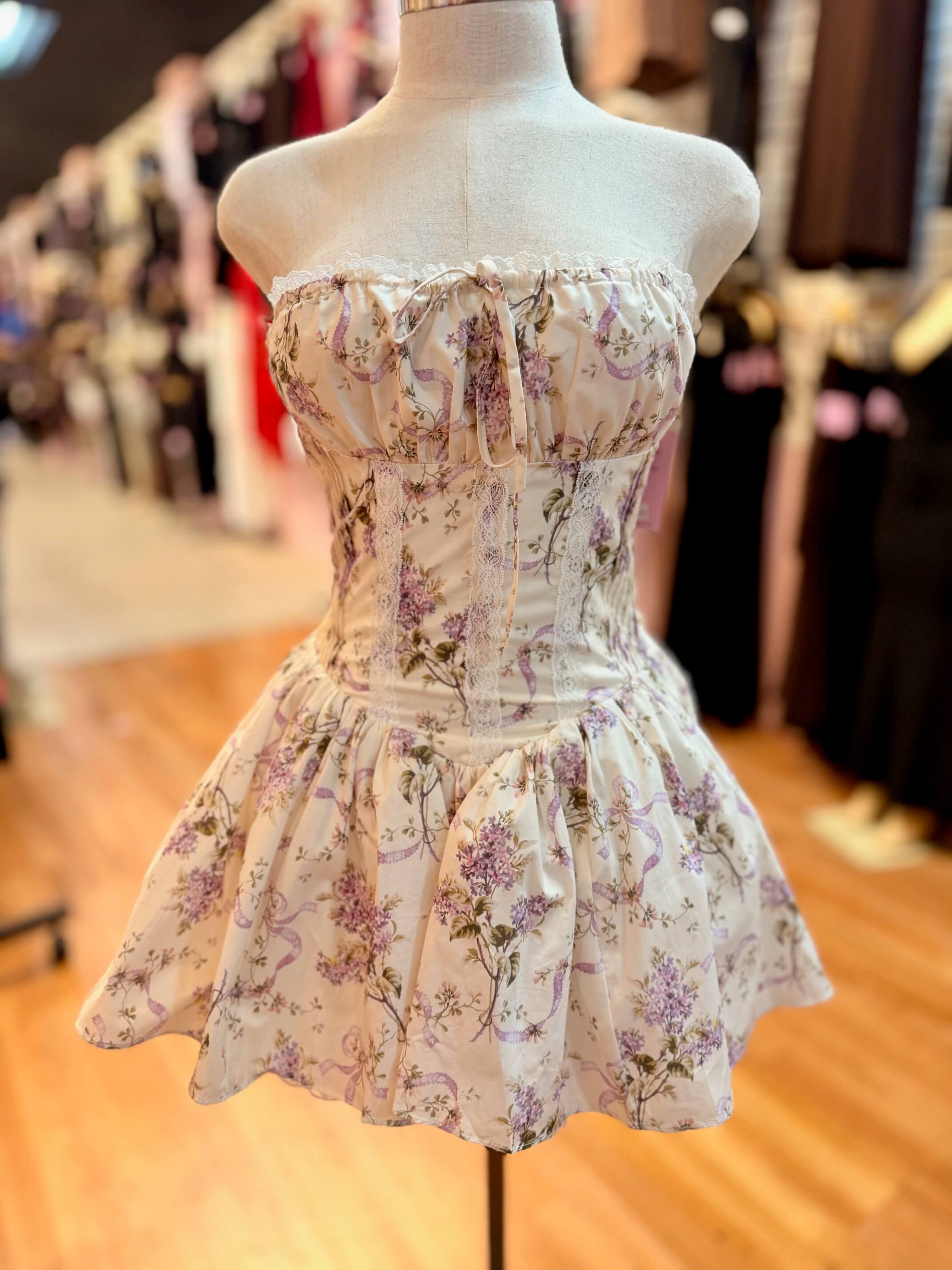 Floral Corset Dress HONEY PINK Floral Corset Dress HONEY PINK